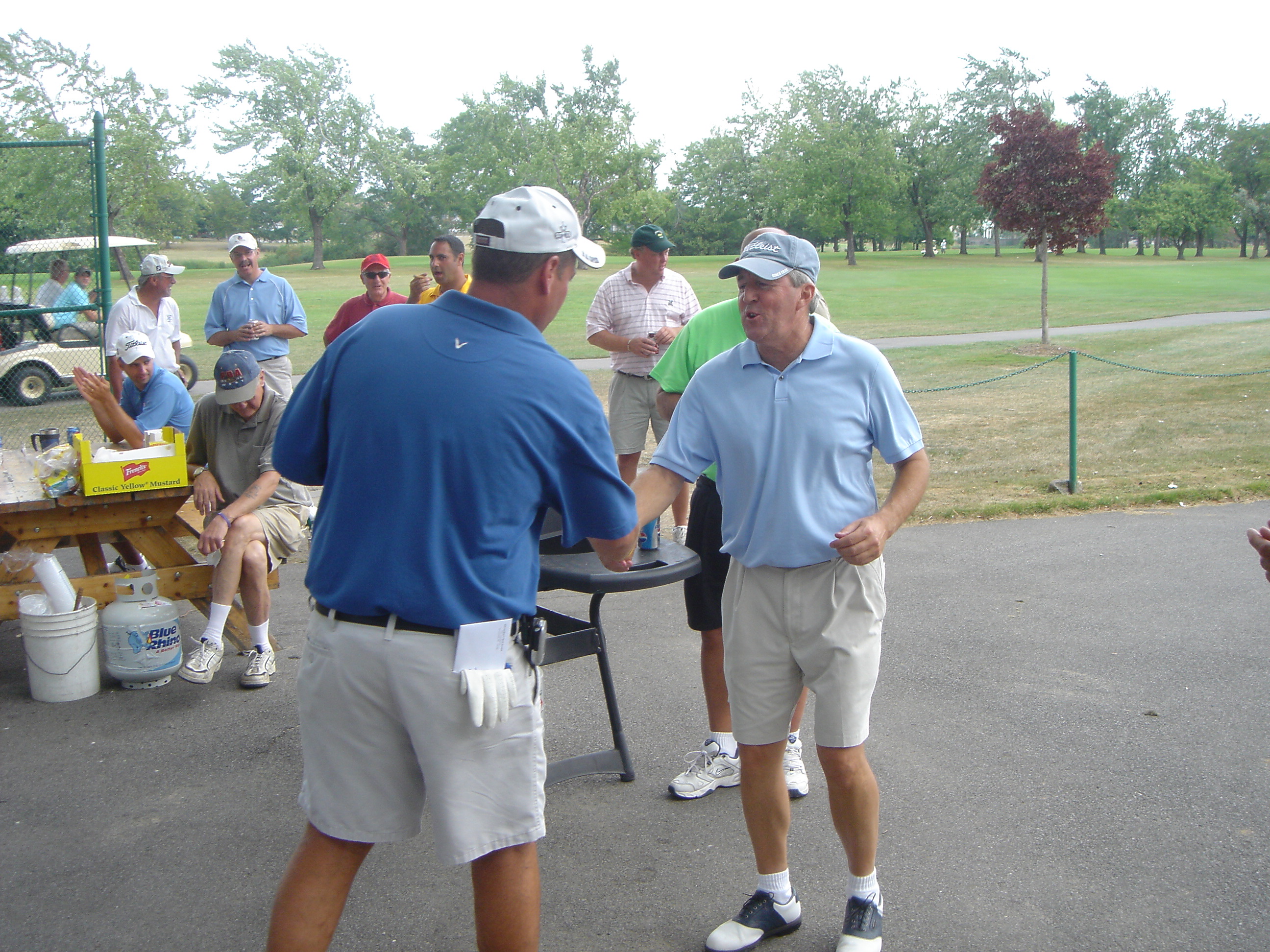 Jim Mohan gets his prize for 3rd in the Champ Class