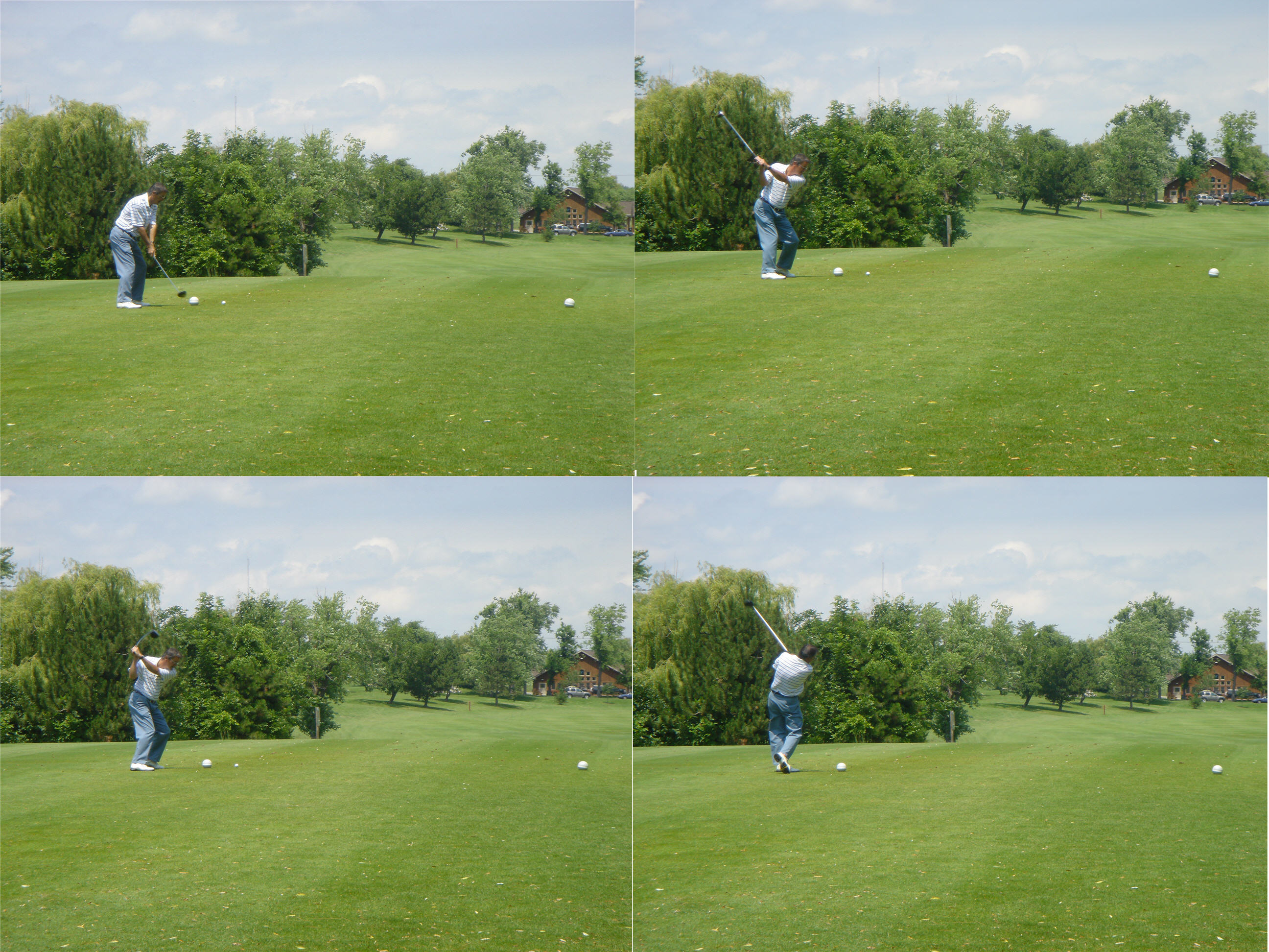 Bill Lindner tees off on #1 on Friday